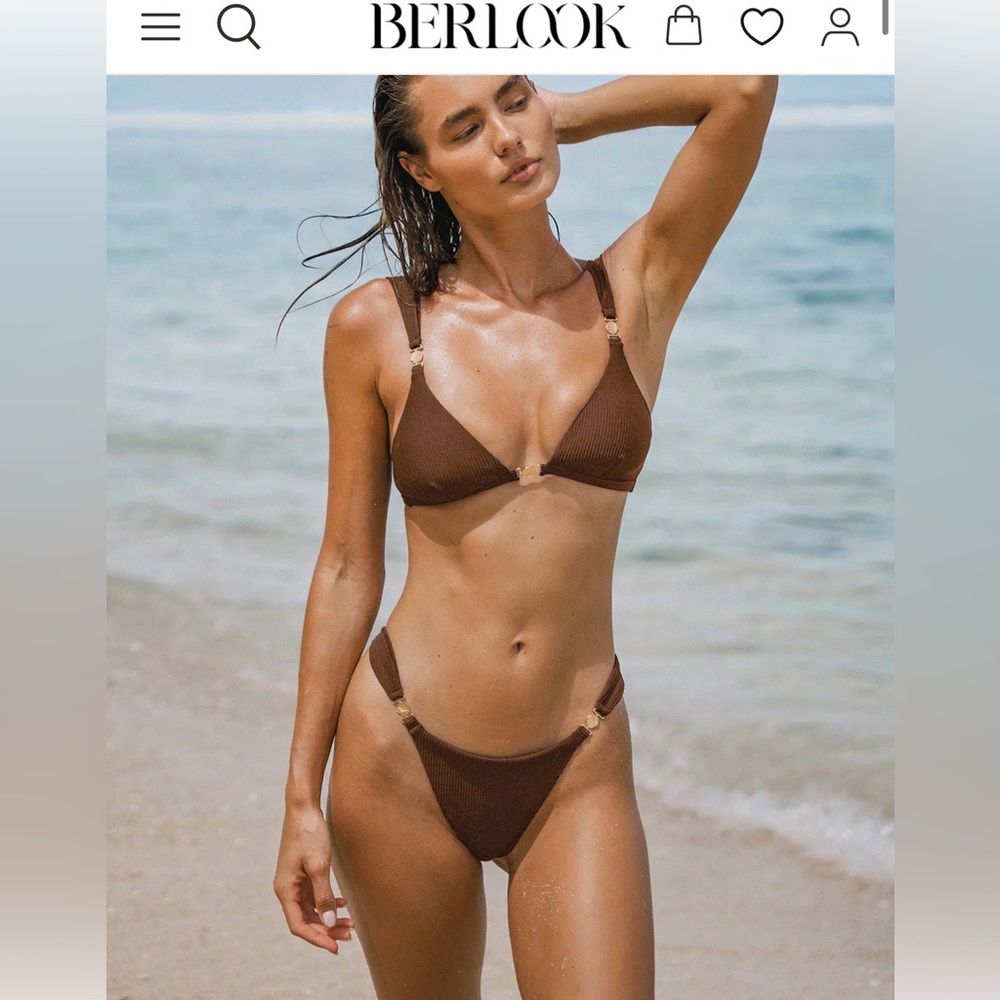 Berlook Gold-Accented Bikini Set Sz Small